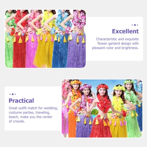 Set de Guirnalda y Falda Hawaiana Púrpura para Fiestas y Regalo 6