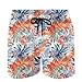 Men's Hawaiian Swim Trunks Summer Casual Stretch Beach Shorts Lightweight Lounge Sleep Short Pants with Pockets