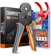 Ferrule Crimping Tool Kit, Preciva Upgrade Double & Single Ferrules Connectors,16-6 Hexagonal Rat...