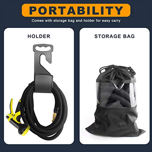 75Ft Garden Hose Expandable Hose, Flexible Water Hose With Spray Nozzle, Car Wash Hose With Solid Brass Connector, Leakproof Lightweight Expanding Pipe For Watering And Washing, Black 75Ft 75Ft Garden Hose Expandable Hose, Flexible Water Hose With Spray Nozzle, Car Wash Hose With Solid Brass Connector, Leakproof Lightweight Expanding Pipe For Watering And Washing, Black 75Ft #TOP5