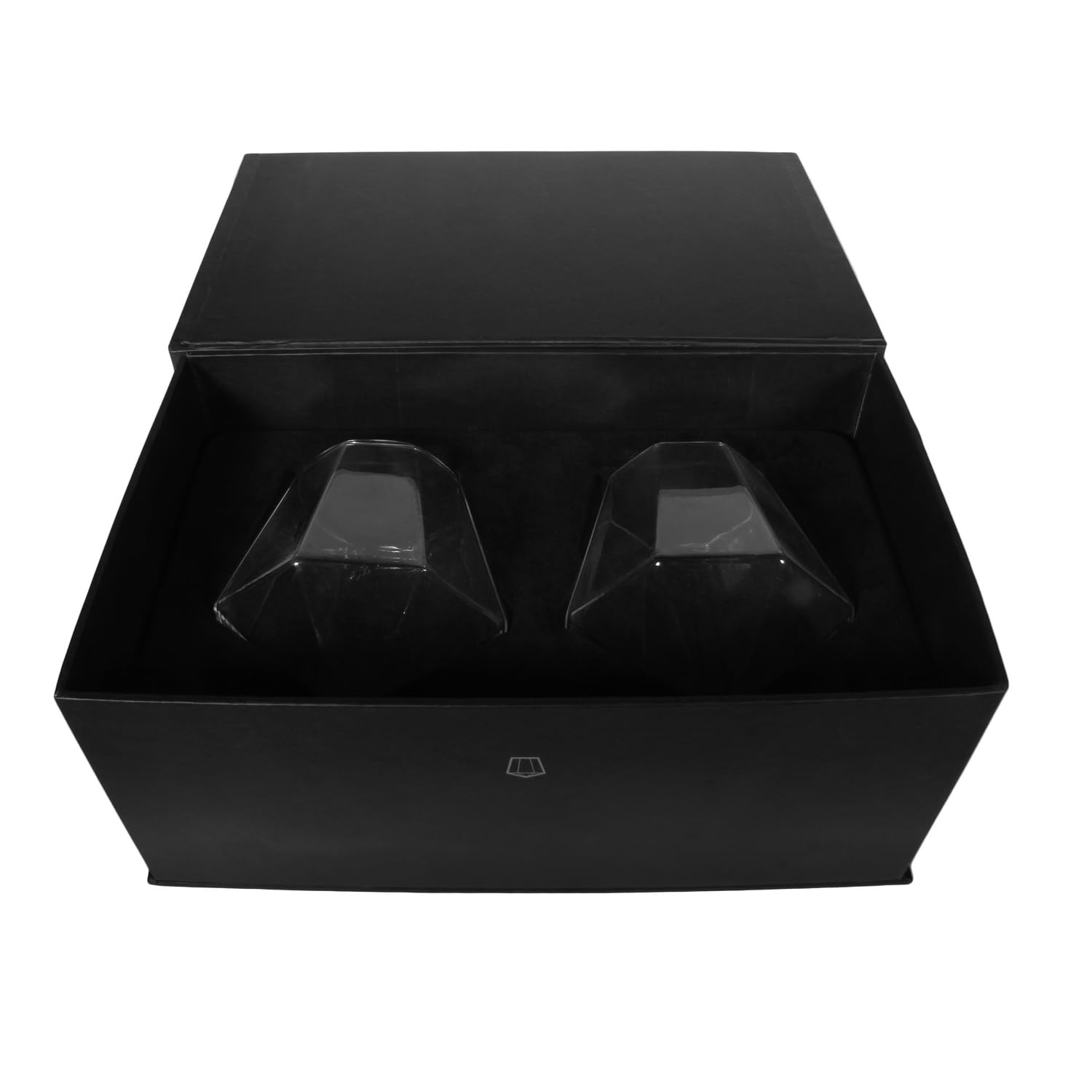 Verres Diamant, Set de 2 verres à whisky, Verres à whisky insolites, Pivotant sur pied, Coffret cadeau, [Probable] Transparent