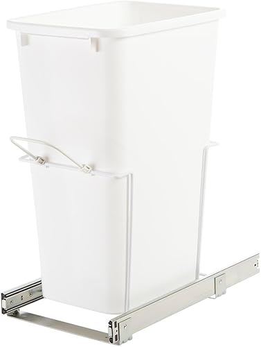 Miniatura 4 de Knape & Vogt SBM15-1-35WH - Bote de basura extraíble para montaje inferior en gabinete, 18.8 x 14.25 x 16 pulgadas, color blanco