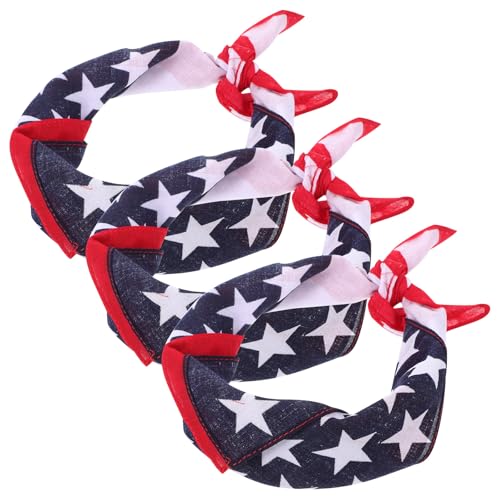 TEHAUX Pañuelo Cabeza Diseño de Bandera de País, 3 Unidades, Estilo Hip Hop, Unisex, Suave y Transpirable, Accesorio Creativo para Actividades al Aire Libre y Baile