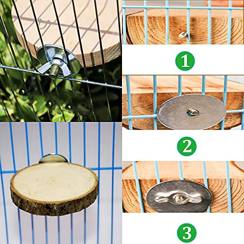 image for kathson 2 Pcs Bird Perch Platform Parrot Stand Playground Cage Accesso