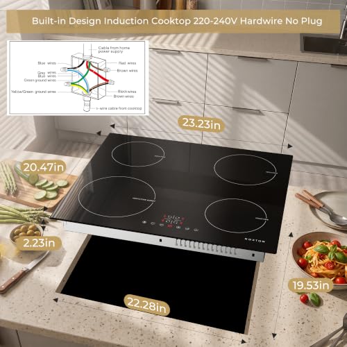Image of Noxton 24 Inch Induction Cooktop, Built-in 4 Burners Induction Stovetop