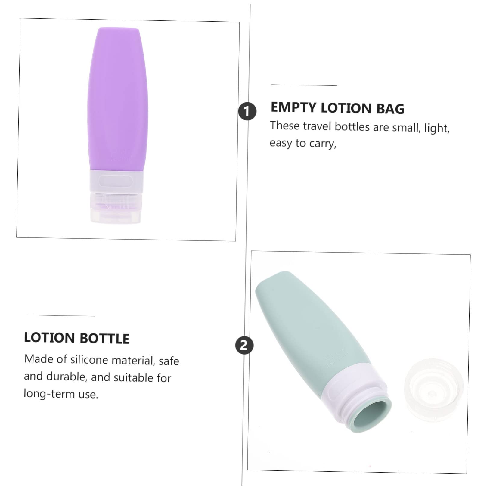 FRCOLOR 2 Set Di Contenitori Per Shampoo Essenziali Da Viaggio Dispenser Per Lozione Comprimibili Flaconi Per Shampoo E Set Da 4 Pezzi*2