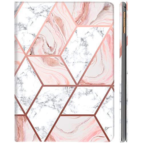 Image of DuraSafe Cases for iPad 8.3 Mini 6th [ Mini 2021 6 Gen ] A2567 A2568 A2569 MK7M3HN /A MLWL3HN /A MK7R3HN /A MK7P3HN /A MLWR3HN /A MK7X3HN /A MK7V3HN /A MK893HN /A Printed Smart Flip Book Cover - Marble Pink