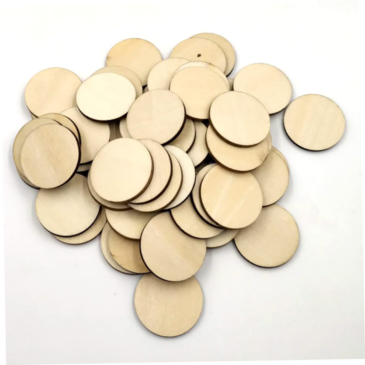 SEWACC 400stücke Unbearbeitete Runde Holzscheiben Bastelmaterial Für Projekte Hochzeits Und Weihnachtsdekoration Glatte Oberfläche Für Malen Und Gravieren