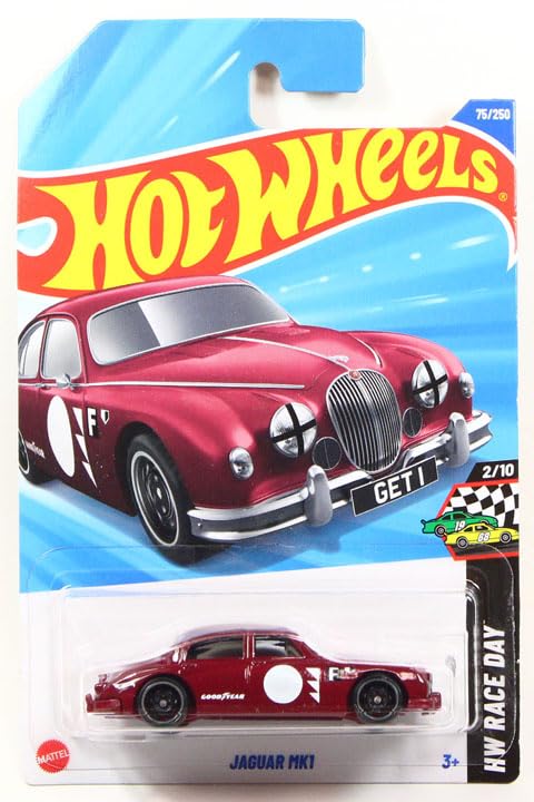 Amazon.co.jp: HW 2025 ＃075 ジャガー Mk1 ダークレッド [並行輸入品