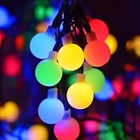 Fohil Napelemes Kerti Fényfüzér 11m 60 LED - IP65 Vízálló Kültéri Világítás 8 Üzemmóddal - Dekoráció Kertbe, Erkélyre, Fákra, Partikra 1