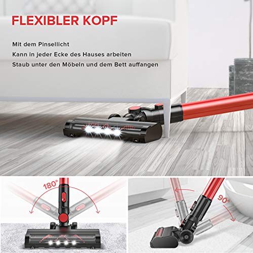 OKP Akku Staubsauger, 17000Pa Kabelloser Staubsauger 4 in 1 Stielstaubsauger Staubsauger Kabellos mit LED Elektrobürste… - Image 7