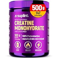 Kreatin Monohydrat Pulver 500 g – 147 Portionen – 100 % reines Creatin Monohydrat – Mikronisierte Qualität – Vegan, Ohne Gentechnik – Sportnahrung für Kraft, Muskeln & Regeneration (1 Pack)