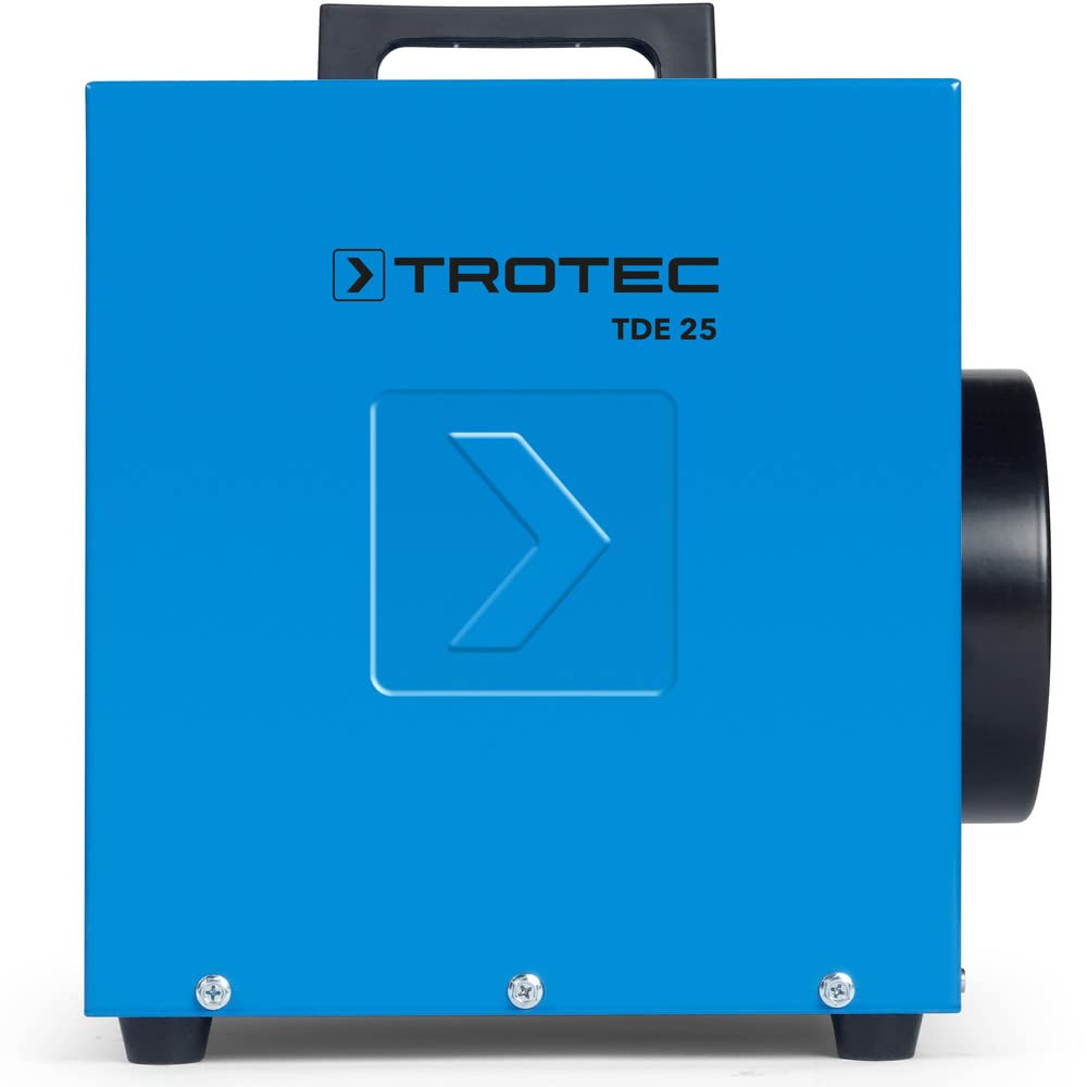 TROTEC Grzejnik elektryczny TDE 25, grzejnik budowlany, ogrzewanie 3 kW, termowentylator ochrona przed przegrzaniem, wytrzymała konstrukcja