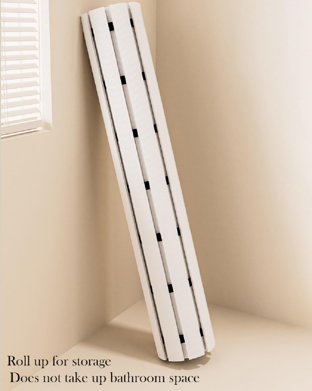 Alfombrilla Antideslizante para Ducha con Tiras de Goma Antideslizantes.，Negro：61cm*120cm