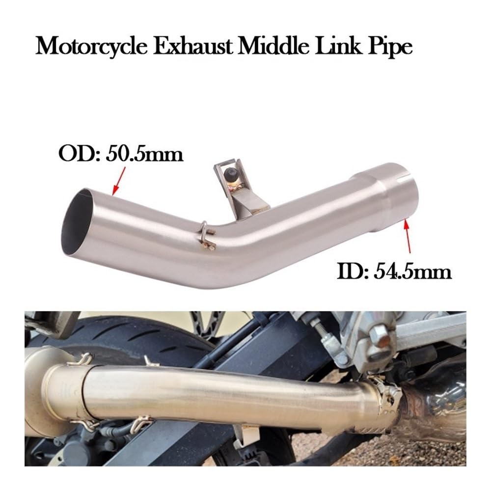 Tubo Escape Motocicleta Slip On Moto Sistema De Escape Modificar Escape Moto Tubo Silenciador Tubo De Enlace Medio Para SUZUKI GSX650F GSF650 GSF1250 2007-2018 Escape Tubo