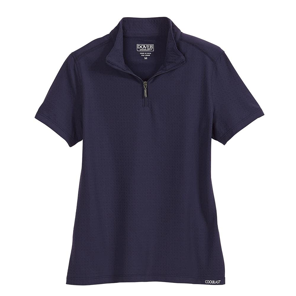 Dover Saddlery CoolBlast 100 Kids' Short Sleeve Shirt, Color: Midnight, Size: Medium