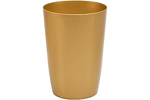 10.5" Gold Trash Can for Bedroom, Office, or Bathroom