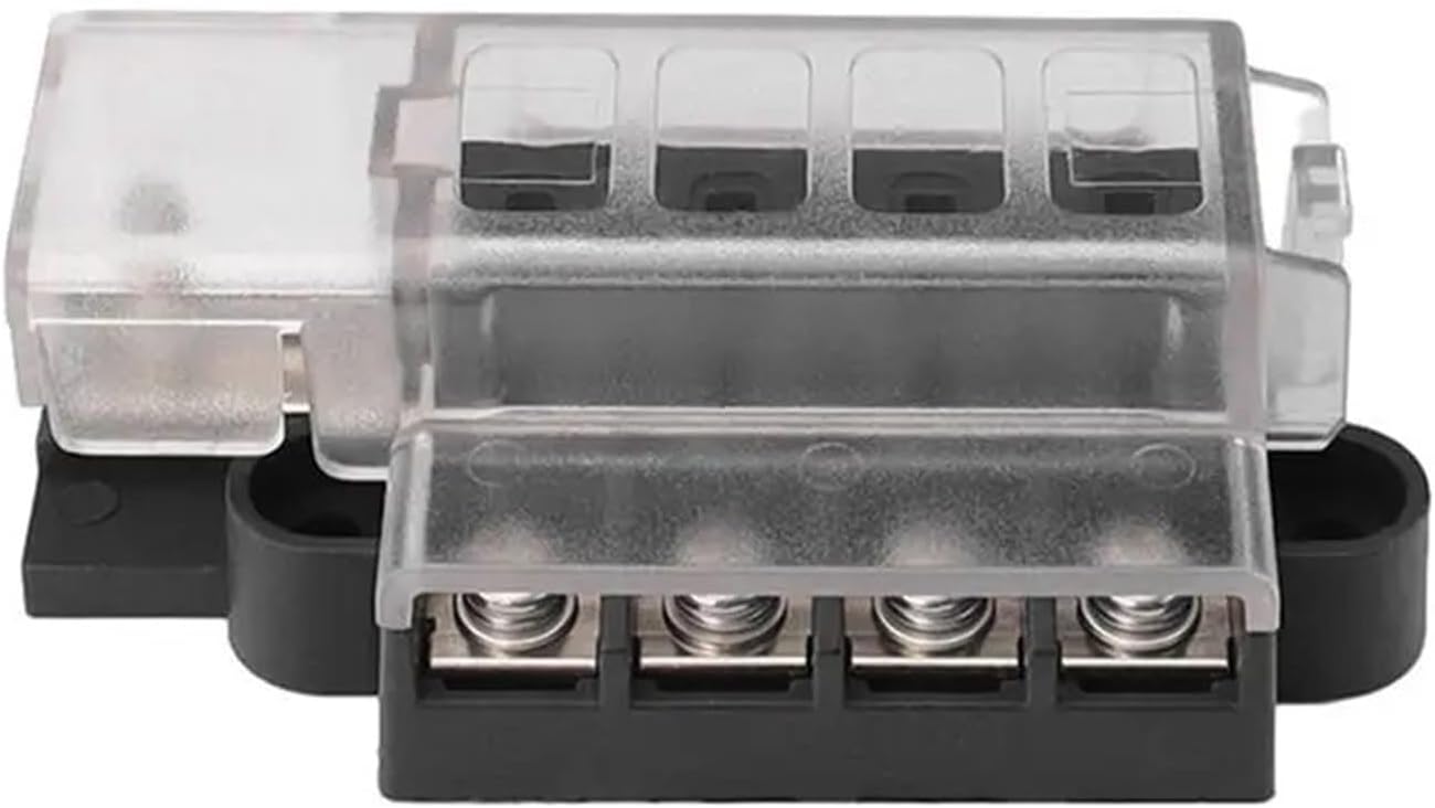 N62R-Car Boat Fuse Box Holder Fuse Compact 1 in 4 Out Circuit 4 Way Blade Fuse Holder Block
