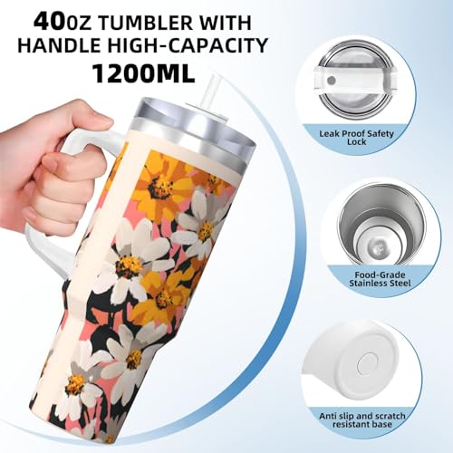 Vaso térmico de acero inoxidable con asa y sorbete 40oz miniatura 4