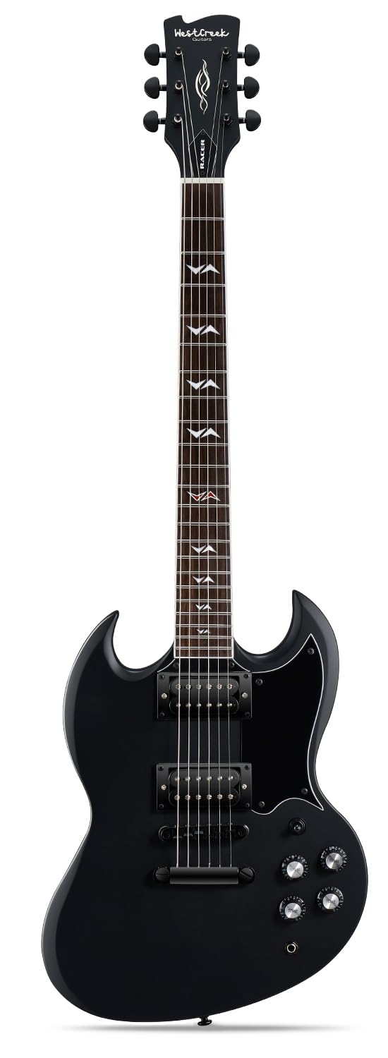 WestCreek RACER Solid Body Electric Guitar, Double Cut Guitar