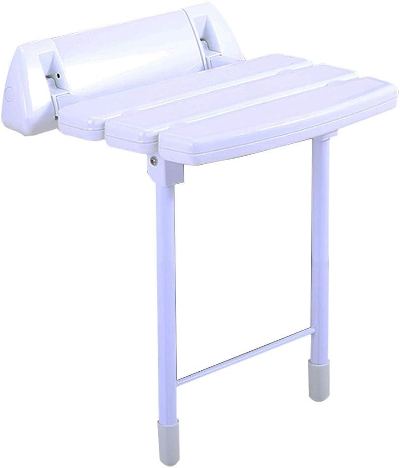 Silla de Ducha con Patas de Apoyo Abatible y Plegable para Bañera Asiento Antideslizante con Respaldo Silla de Baño de Seguridad para Mayores Adultos Peso Máx.