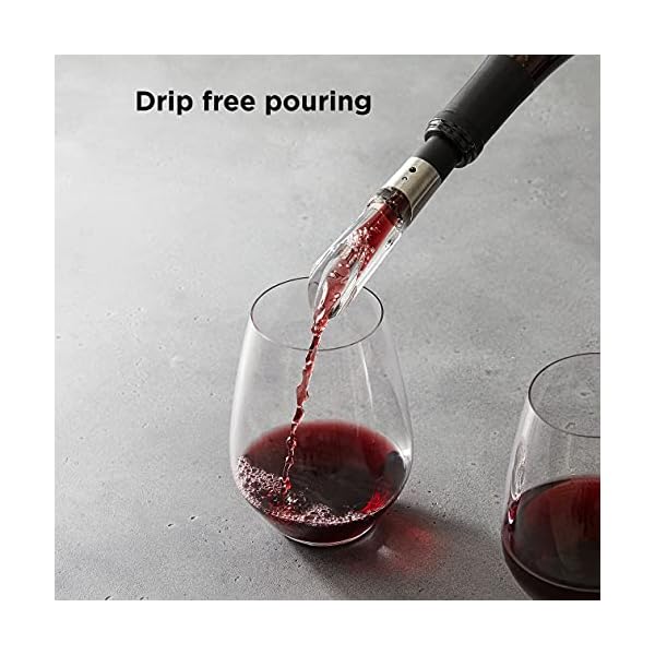 Rabbit Wine Aerator and Pourer, 1.1 x 1.1 x 5.2 inches, Clear/Stainless