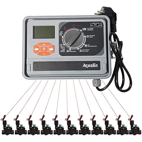 11 Station Garden Automatic Irrigation Controller Hose Water Timer Watering System Computer with EU Standard Internal Transformer Cover