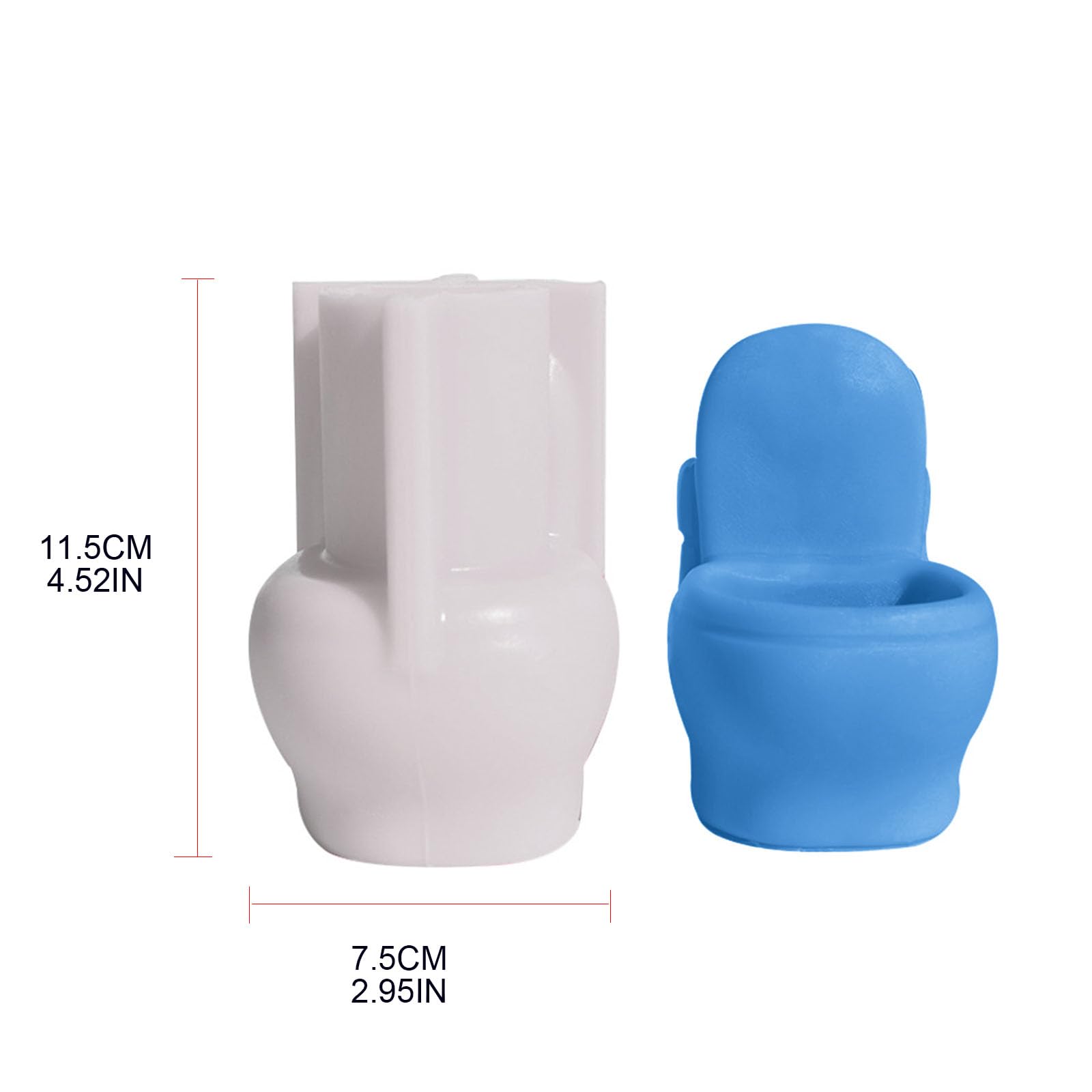 YS0911 Succulent Flower Toilet Shaped Silicone Mold 3D Ornament Handmade-Soap Epoxy Mold Home Decor