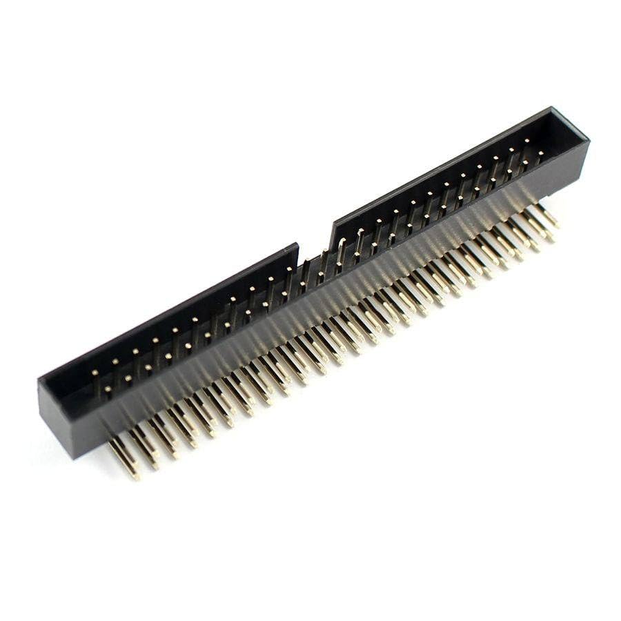 Generic 100 Pcs 2mm 2x25Pin 50 Pin Right Angle Male Shrouded IDC Box Header Connector