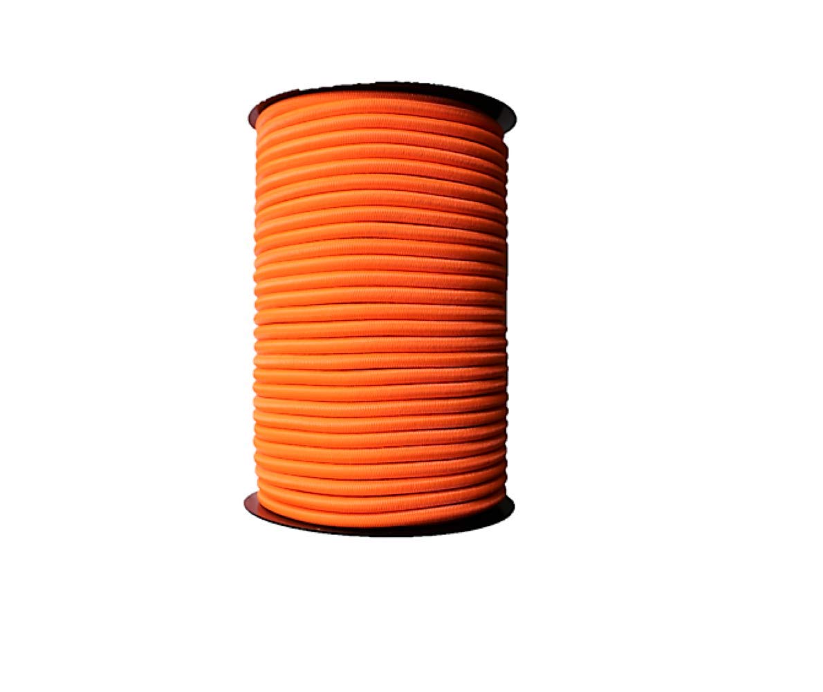 Cordamarket 8 mm Caoutchouc élastique, Adultes Unisexe, Orange Fluor, 50 m