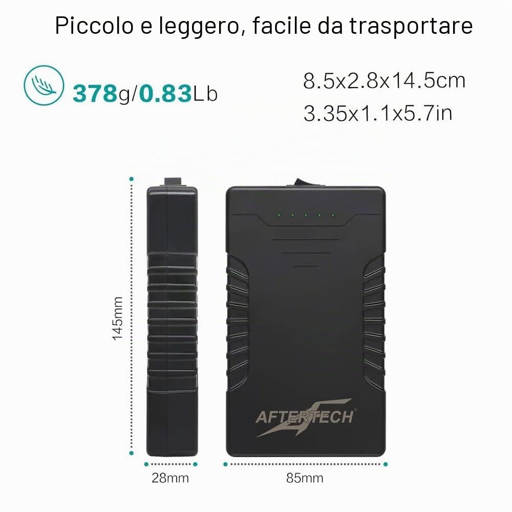 AFTERTECH MINI UPS POWERBANK PACCO BATTERIA AL LITIO LI-ION 12v 6000mAh 72wh D4E3