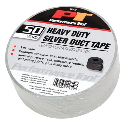 Image of Performance Tool W503 50 Yard Heavy Duty 17 Mil Silver Duct Tape