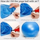 Auidy_6TXD 2 Stück Gymnastikball Klein,25cm Pilates Ball Übung Ball,Soft Rutschfester Gymnastikball mit Aufblasvorrichtung für Yoga, Pilates, Balance, Physiotherapie