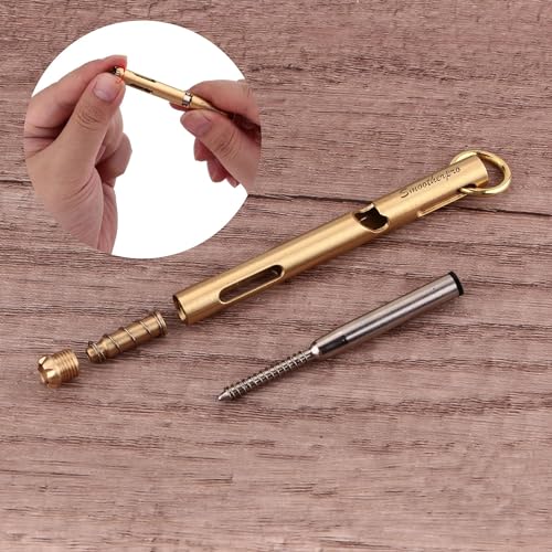 SMOOTHERPRO Solid Brass Ballpoint Pen Mini Lightweight Pen for Pocket Business Signature Color Natural (MN01N) - Image 4