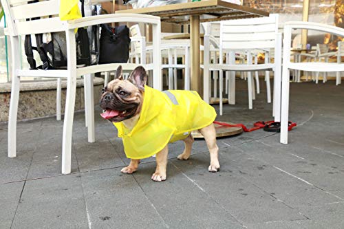 Ichoue Dog Raincoats, Packable Rain Coats, Lightweight Rain Jacket With Reflective Straps, Adjustable Poncho For Medium Dog French English Bulldog Pug Terrier (Yellow, Medium) #TOP6