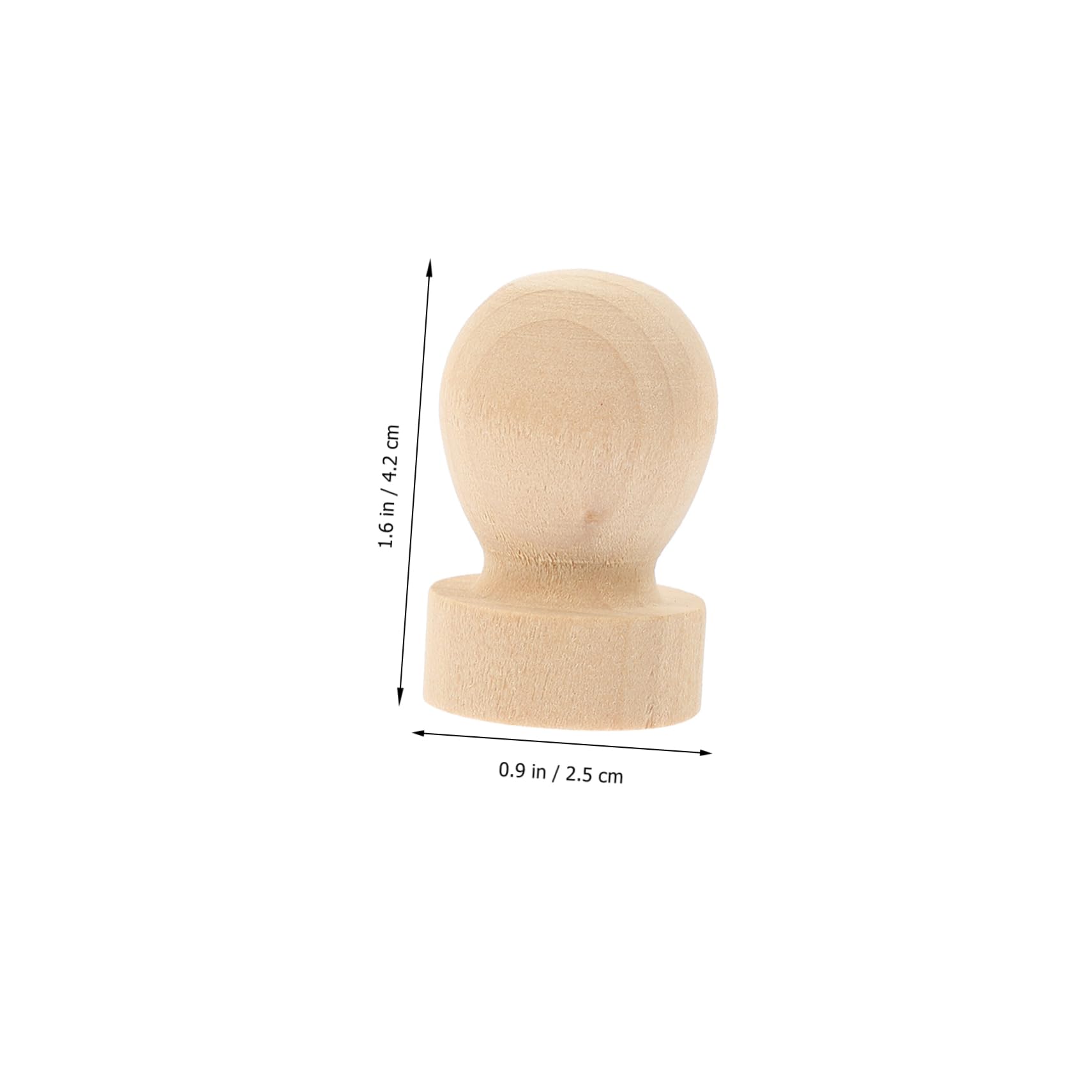 HOMSFOU 4 Sätze Festes Rundgriff Hochzeit Stempel Amboser Wachssiegel Handhaben Vintage -Griffe Holz 6 Stück * 4