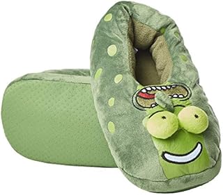 RICK AND MORTY Mens Slippers - Rick Sanchez, Pickle Rick, Morty Smith Footwear (Pickle, Size 10) Green