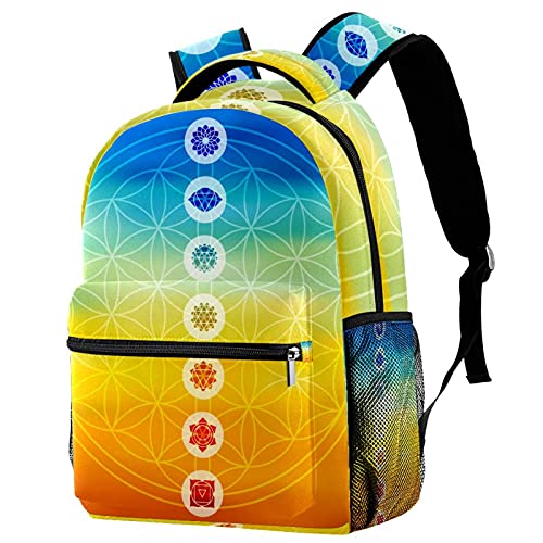 Sac à dos étudiant motif ancre et fleur multicolore fille garçon