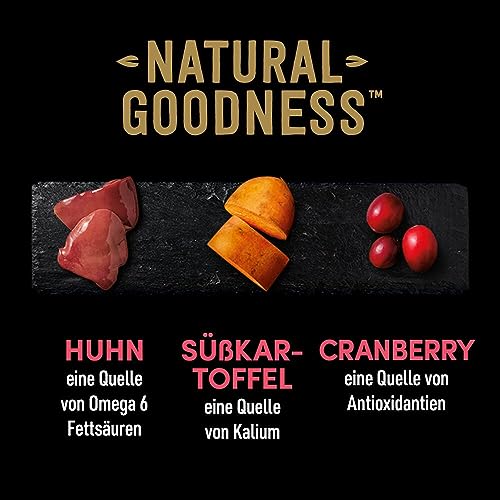 Cesar Adult Hundenassfutter Natural Goodness, 6 Dosen, 6x400g – Ausgewogenes Premium Hundefutter nass, reich an Huhn, mit natürlichen Zutaten hergestellt