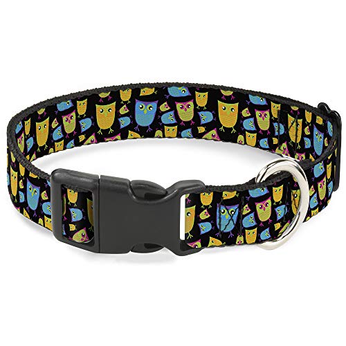 Collar de búhos neón con cierre rápido anti tirones para el cuello de perros pequeños 2