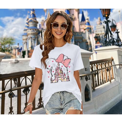 Magic Kingdom Shirts for Women Castle Graphic Tee Magical T Shirt Cute Family Holiday Vacation Shirt Casual Tops4