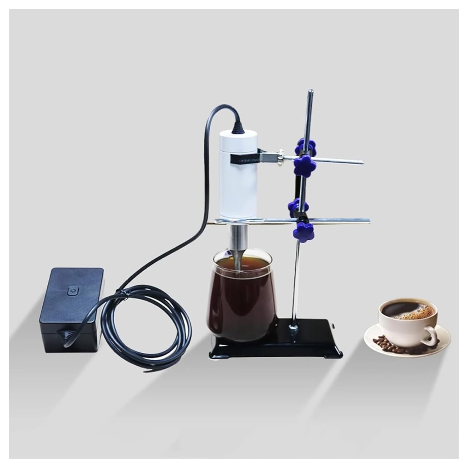 Ultrasonic Homogenizer, 80W Sonicator Processor Cell Disruptor Mixer Working Frequency 40KHZ with Bracket for Laboratory