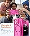CANSHN Magnetic Compatible with iPhone 14 Pro Max Case, Upgraded [Full Camera Protection] [Compatible with Magsafe] [Translucent Matte] Shockproof Protective Phone Case Cover 6.7 Inch - Hot Pink