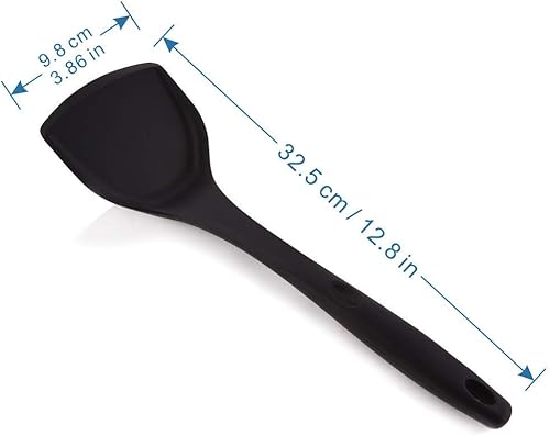 Miniatura 8 de Espátula Wok de silicona negra+juego de pinzas de silicona de 3 piezas