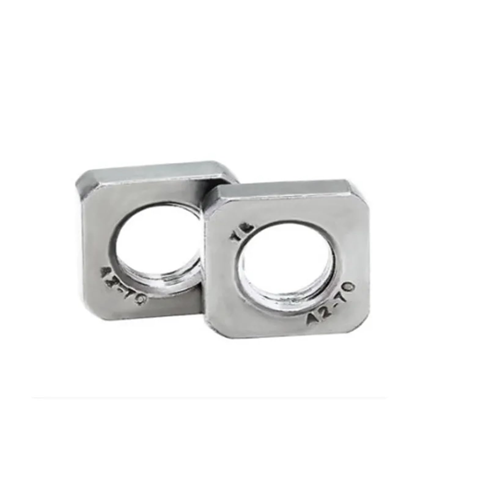 Nakrętki kwadratowe, 10-50 szt. M3 M4 M5 M6 M8 A2-70 Stal nierdzewna Srebrna Cienka(M8 20pcs)