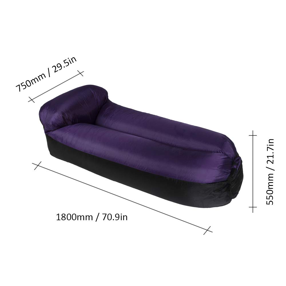 Esterilla Camping Sofá inflable portátil para almohada para el sofá cama para dormir, colchoneta perezosa inflable, colchoneta camping para camping al aire libre, viaje de picnic Colchones Camping 67