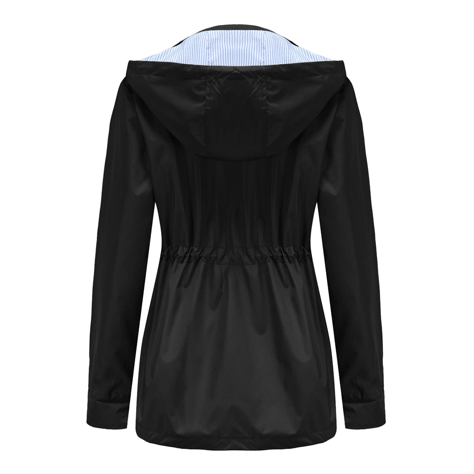 Generisch Chubasquero para mujer, impermeable, con capucha extraíble, para caminar al aire libre, para senderismo, chaqueta guardaespaldas