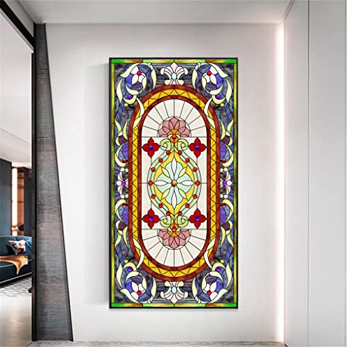 Vinilo decorativo para ventana estilo vitrales europeo 60x120 cm miniatura 2