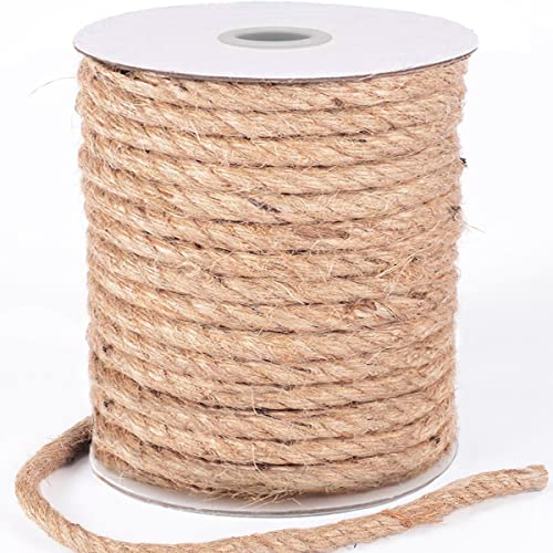 HOMYHOME Corda di Iuta 8 mm 30 metri Corda per Canapa Ecologica Naturale Iuta Spago in Iuta Arte e Mestieri Stringa per Tag Biglietti d'auguri Regalo Regalo per Ufficio Giardinaggio Progetti 30 M
