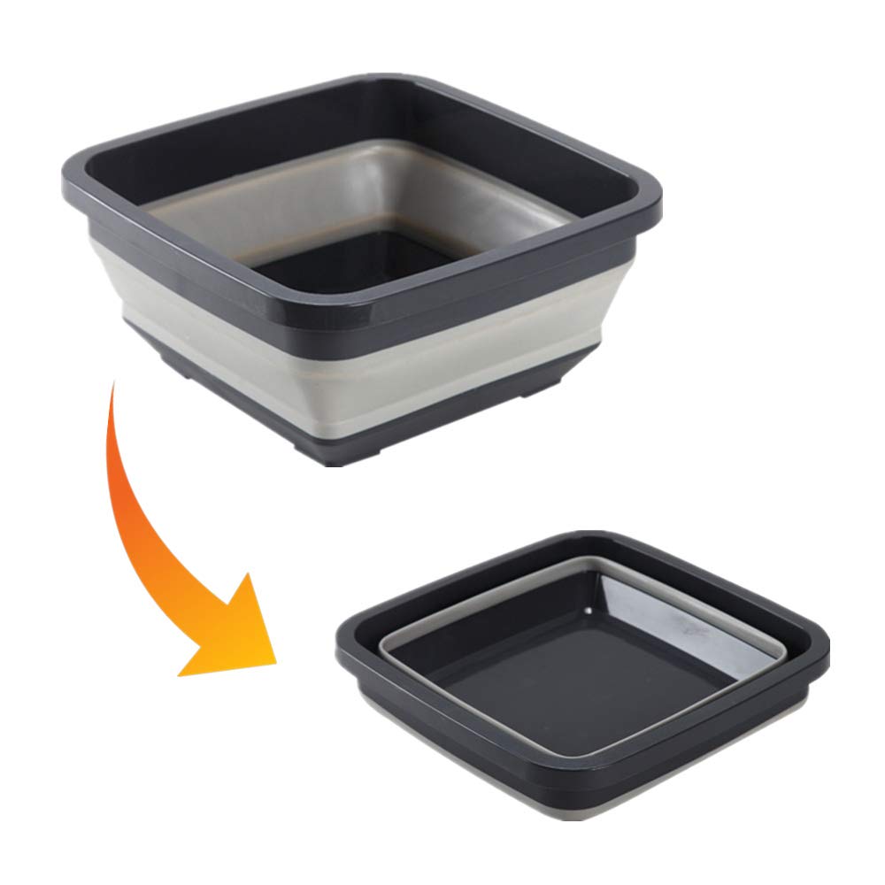Dish Tub Folding Washbasin Portable Lightweight Washing Basin Foldable Plastic Washtub BPA-Free Washbowl for Home Camping Outdoor Kitchen BBQ by Fantasyshop